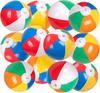 12-Pack 12“ Beach Balls - Bulk Classic Beachball Inflatable Swimming Pool Toys for Games Adults Kids Birthday Party Supplies Combo Set, Rainbow Color