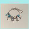 Bracciale con Ciondolo Stella Marina e Conchiglia per Donna e Uomo con Perline Stile Oceano