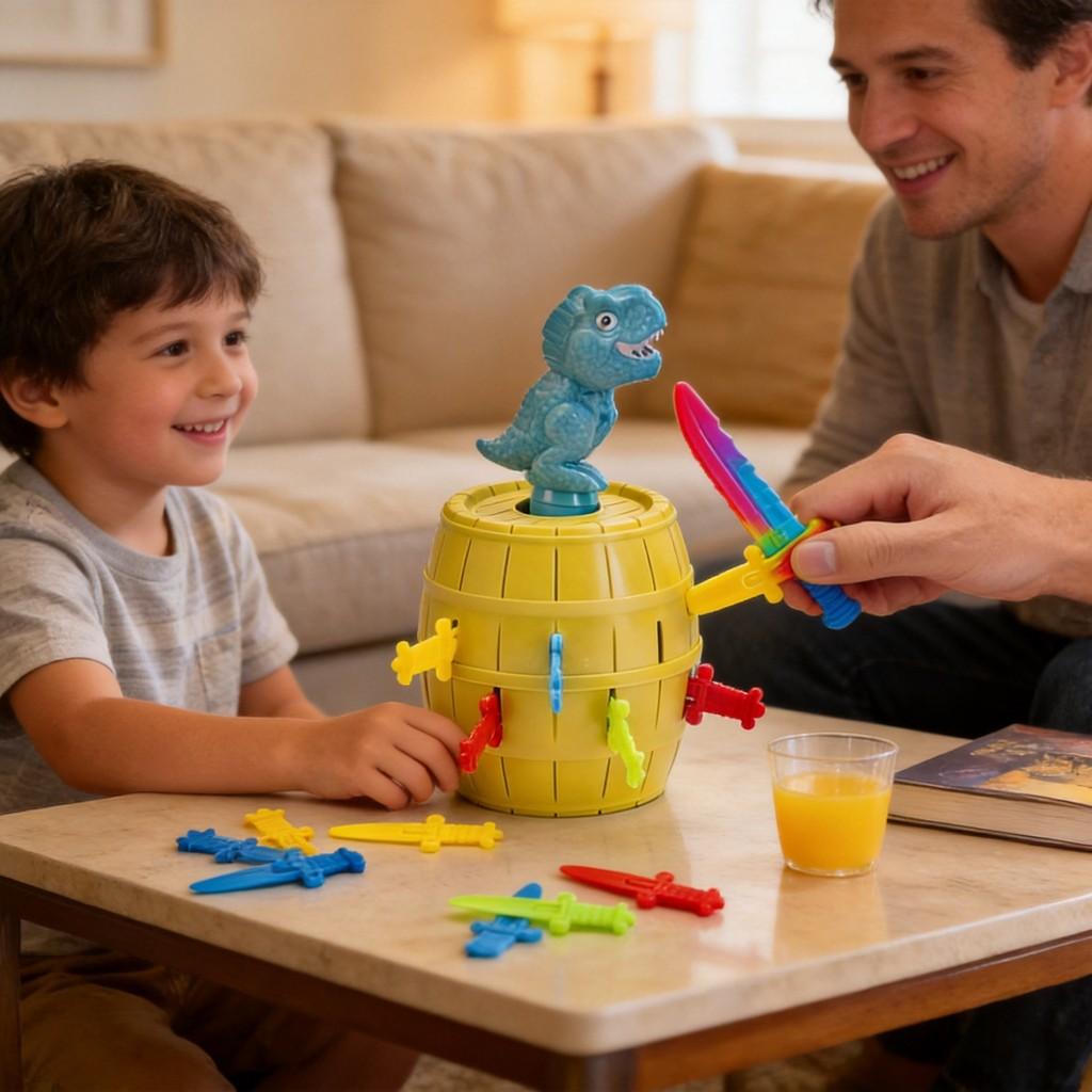 Pop Up Dinosaur Barrel Toy Funny Stabbing Barrel Game For Kids Adults Party