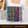 Large Acrylic Marker Storage Rack - Transparent, Oblique Design for Desktop Organization