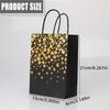 12pcs Kraft Paper Bags with Stylish Hotfoil Embossing Gift Packaging Bags for Weddings and Event Elegant Handbag