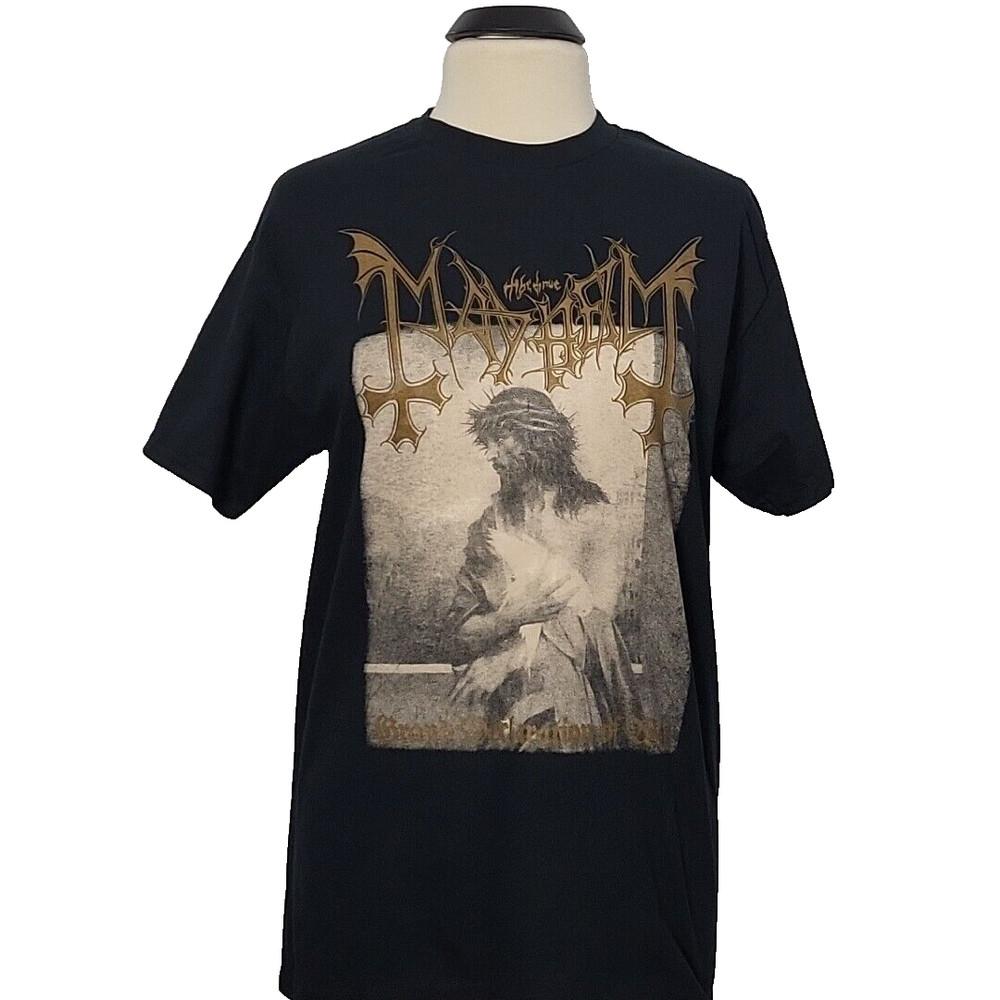 MAYHEM Grand Declaration Of War XL T-Shirt Black Mens Band Logo Unisex T-Shirt M