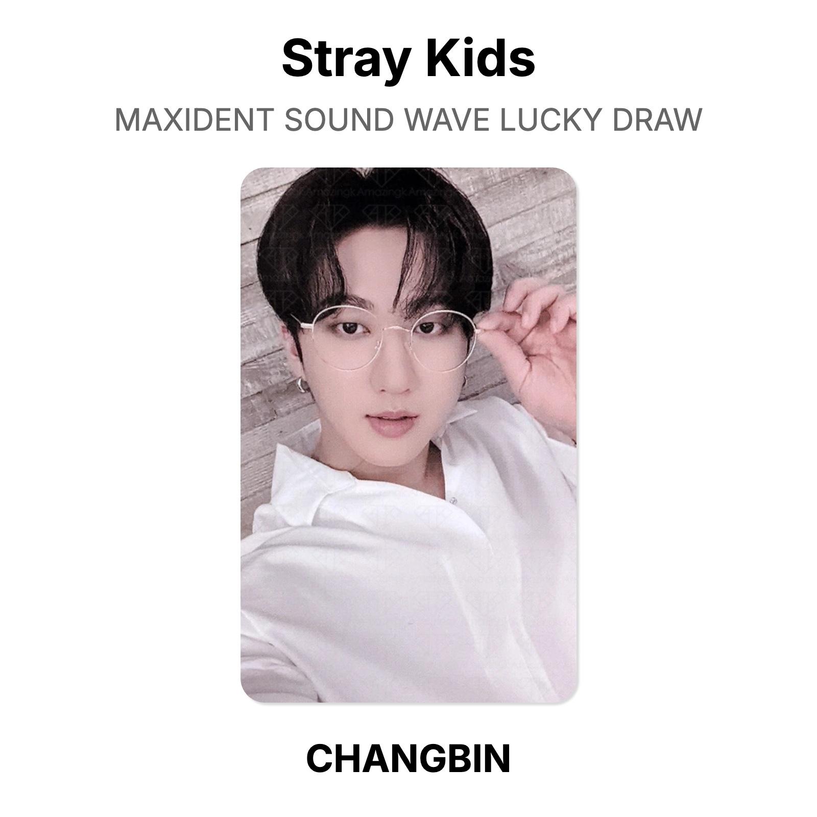 Stray Kids MAXIDENT SOUND WAVE Розыгрыш Счастливый Билет Официальная Фотокарточка CHANGBIN 02
