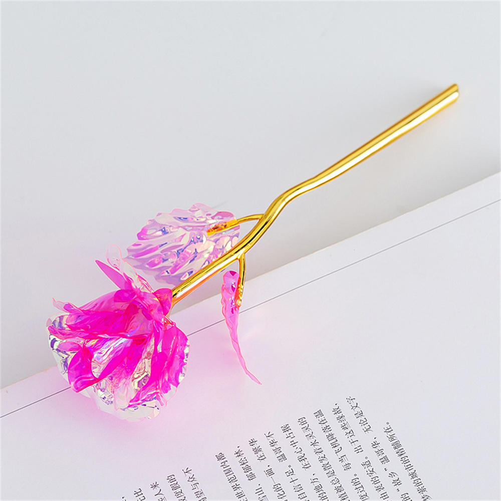 Multi-Color Gold Plated Rose Flower Romantic Valentine’s Day Mother's Day Gift Garden Decoration Flower Decoration