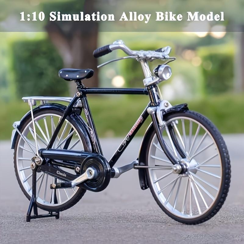 DIY Retro Bicycle Model Ornament, Creative 1:10 Simulation Mini Alloy Bicycle Model Scale Kit