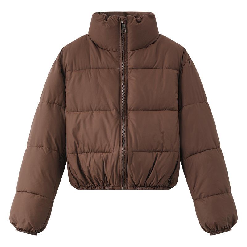 Women's short cotton-padded jacket winter new European and American small stand-up collar down cotton-padded jacket women's thickened