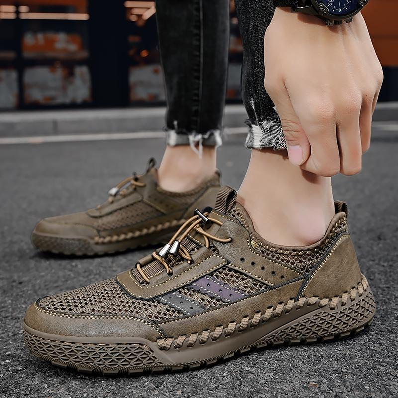 Fashion Classic Brand Men's Mesh Casual Shoes Summer Breathable Oxford Shoes Outdoor Camping Hiking Men's Sports Shoes Soft Sole