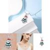 Christmas Santa Geometric Pendant Necklace With Micro Inlaid Alloy For Holiday Celebration