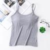 Women's Modal Padded Anti-Exposure Camisole Long Undershirt Yoga Top