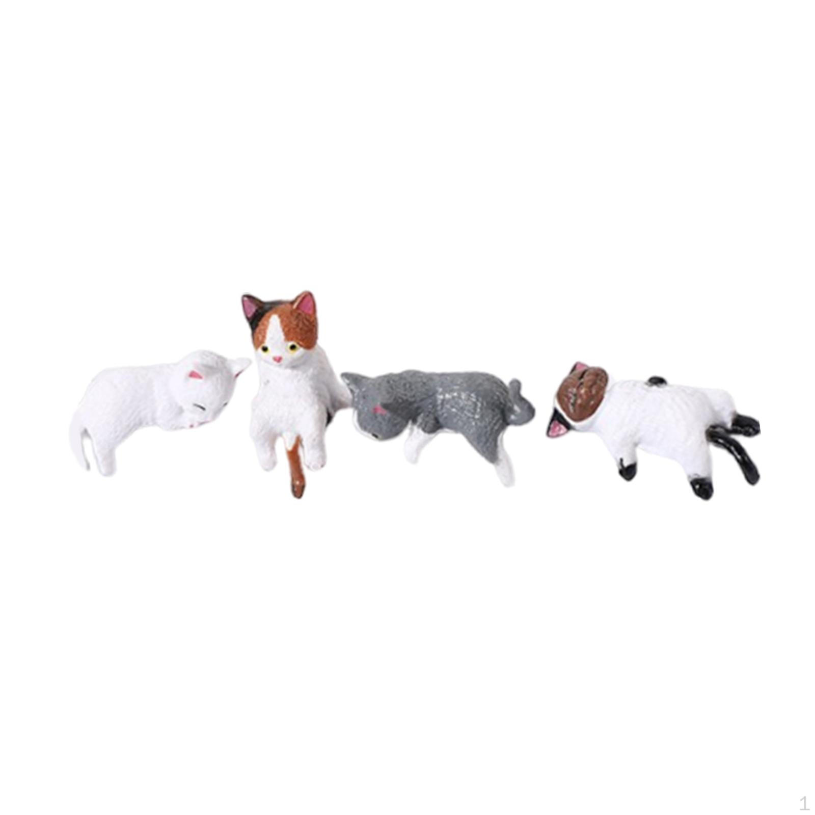 

Craft Figurine Computer Decors Small Cat Statue Collectible Sculpture Figure Bookshelf Display Style B