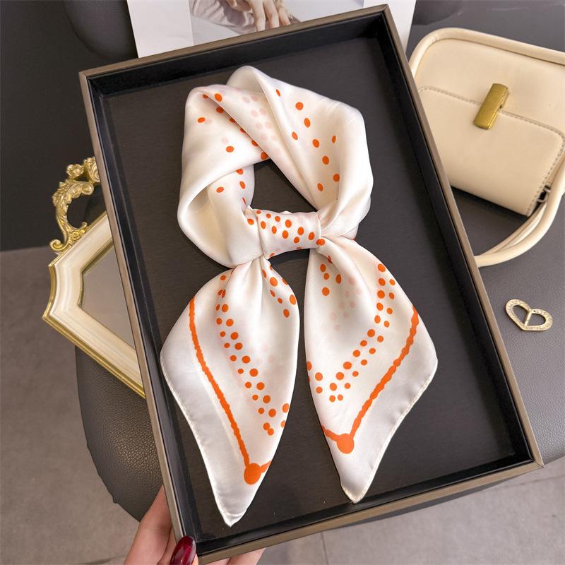 Women S Polka Dot Printed Square Scarf Fashion Sunscreen Neck Wrap