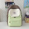 Casual college student versatile schoolbag junior high school backpack contrasting color lightweight backpack women's backpack