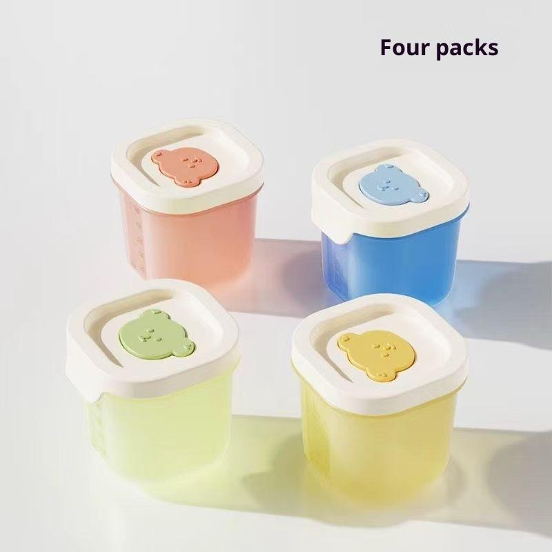 2/4/8 Stück Baby-Kleinkind-Ernährungsbox Gedämpfter Kuchenform Eiswürfelform Baby-Kleinkind-Ernährung Mini-Box mit Deckel