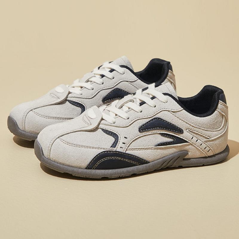 Fashion Women Moral Training Shoes 2025 Spring New Retro Lace-up Sneakers Casual Flat Comfortable Non Slip Rubber Sole Sport Women Shoes