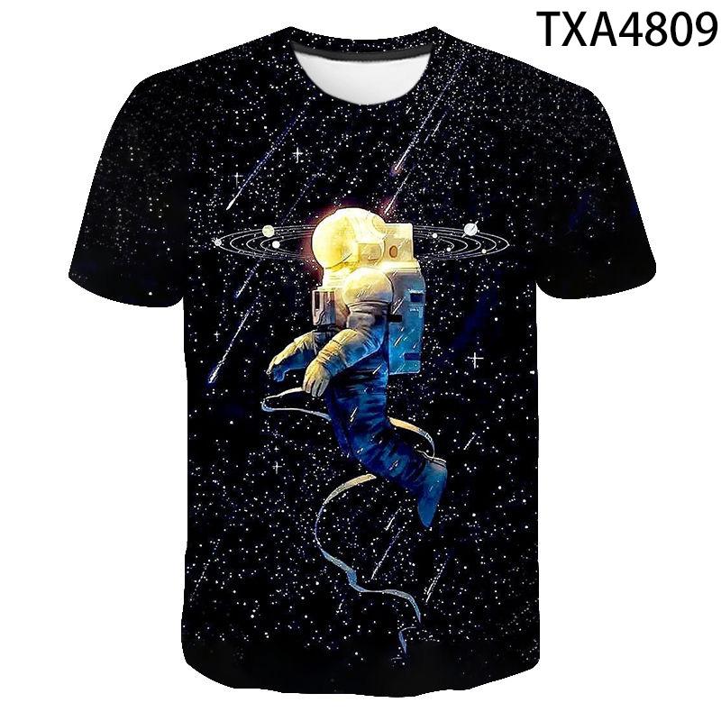 2020 Casual 3D T Shirt Men Women Children Space Astronaut Planet Explore Digital Print Cosmonaut T-shirt Cool Boy Girl Tops Tees