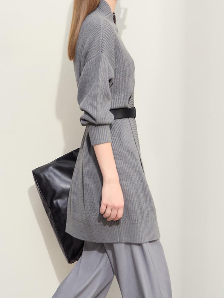 Women Cardigan Autumn New Casual V-neck Button Solid Coat with Belt Fashion Loose Long Sleeve Female Top Winter