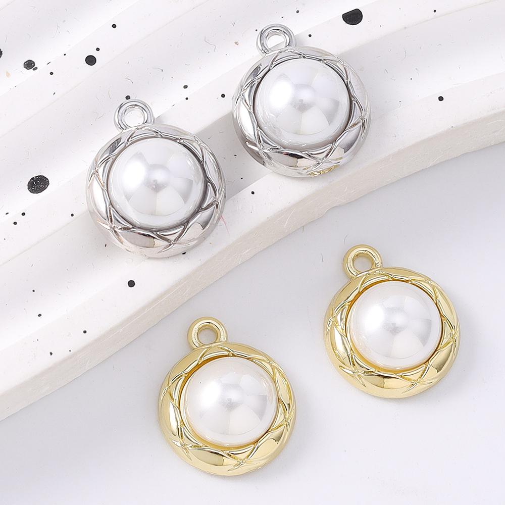 5pcs Elegant Pearl Charms Pendants for Jewelry Making Necklace Earrings DIY Handmade Accessories Supplies