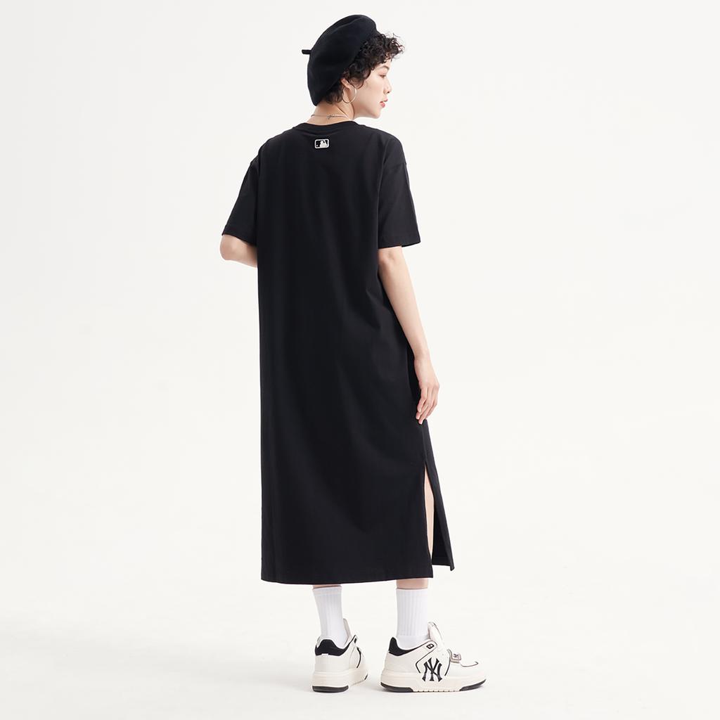 New MLB Short Sleeved Dresses Women's Black 3FOPB0233-50BKS