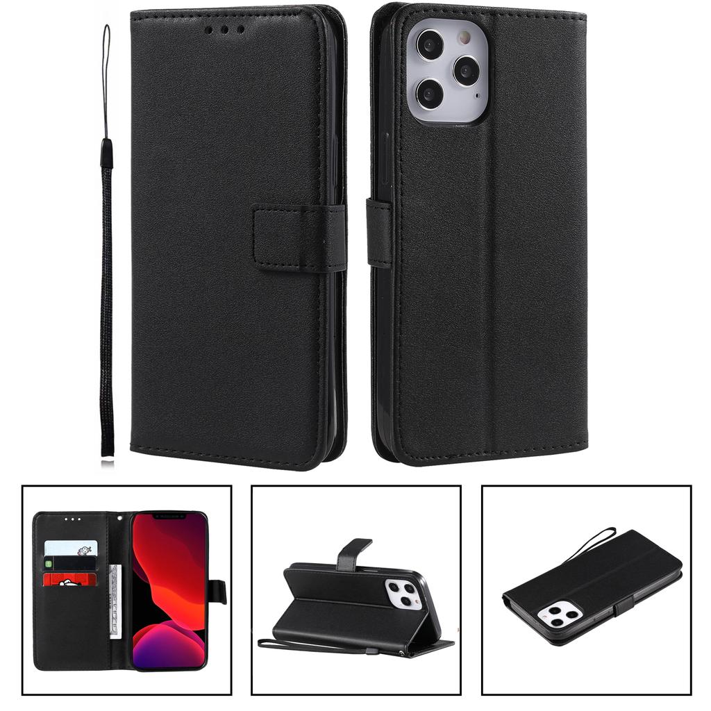 Etui z owczej skóry z litej skóry z klapką na karty z podstawką dla iPhone 15 14 Plus 13 12 11 Pro Max XSMax dla Samsung S23 S22 S21 S20 Ultra Plus Note20Ultra A14
