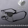 Men Business Photochromic Multifocal Reading Glasses  Male Progressive Anti-Blue Light Business Spectacles Half-Frame +1.0+2.5