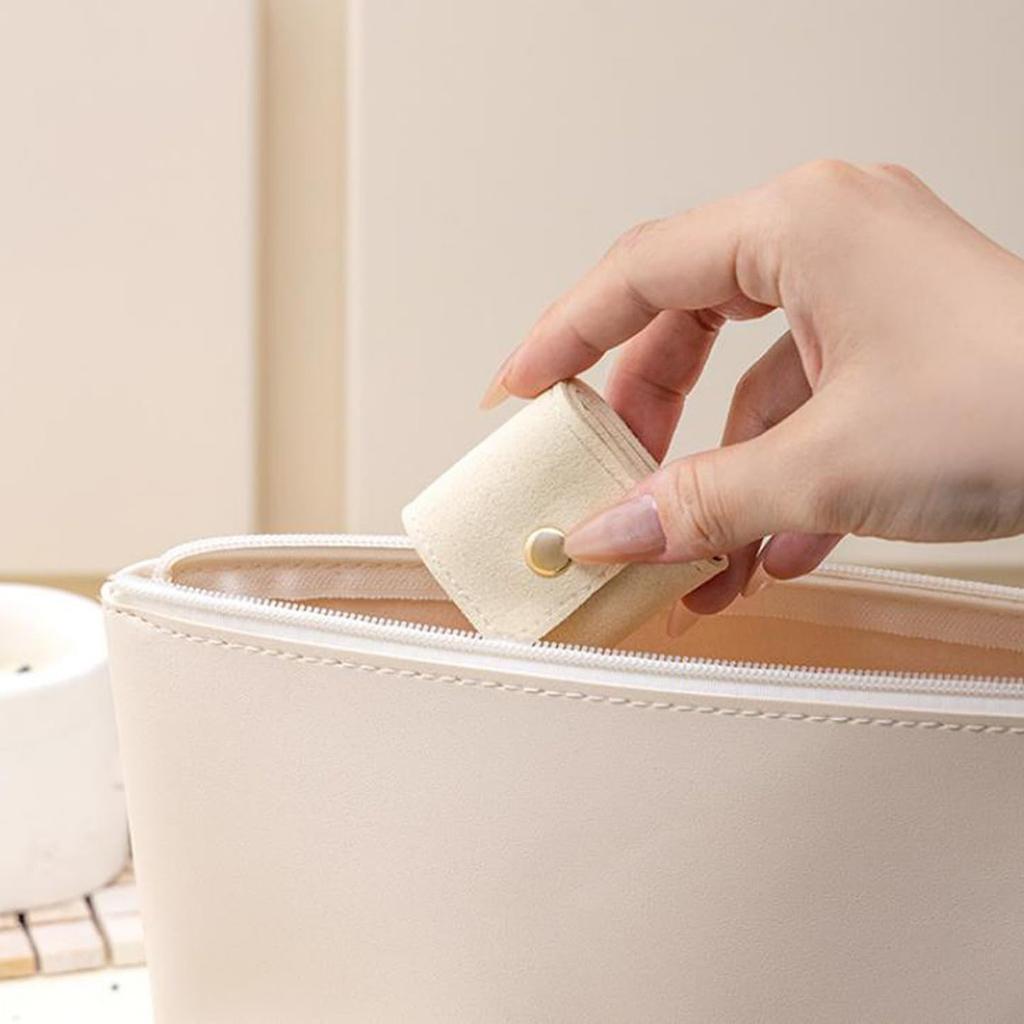 Travel Jewelry Bag, Travel Jewelry Roll Bag With Buckle, Portable Foldable Travel Jewelry Organizer Case, Small Jewelry Box