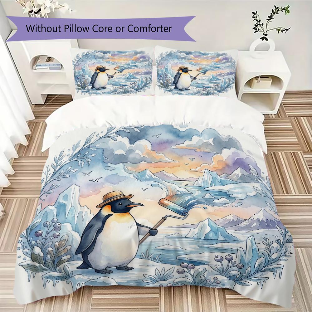 Green Field Soccer Pattern Bedding Uilt Set Uilt Cover Pillowcase Home Decoration Birthday Gift (1 * Duvet Cover + 2 * Pillowcase Without Core)