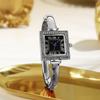 Minimalist Bangle Watch for Women Square Dial Analog Quartz Wristwatch Dress Clock