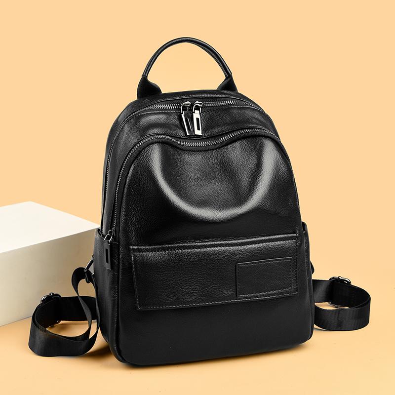 100% Genuine Leather Women Backpack Top Quality Cowhide Casual Travel Bag Large Capacity Bag pack School Bag Ladies Shoulder Sac