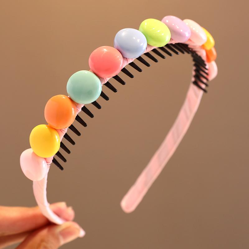 Nieuwe Meisjes Schattige Zoete Ster Kleuren Bloemen Haarbanden Hoofddeksels Kinderen Schattige Haar Hoepel Haarbanden Kinderen Haar Accessoires beige