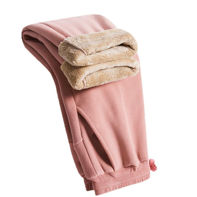 Ultra-Soft Unisex Fleece Pants - Thickened, Straight-Leg, Autumn/Winter Casual Wear