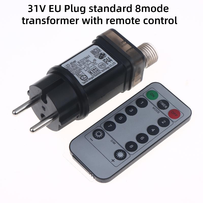 1 Set Eu/Uk/Us Plug Switch Adapter Waterproof Laser Lighting Power Supply Ac 220V To 31/30/18/4.5V Dc 8 Functional Selv Led Lamp