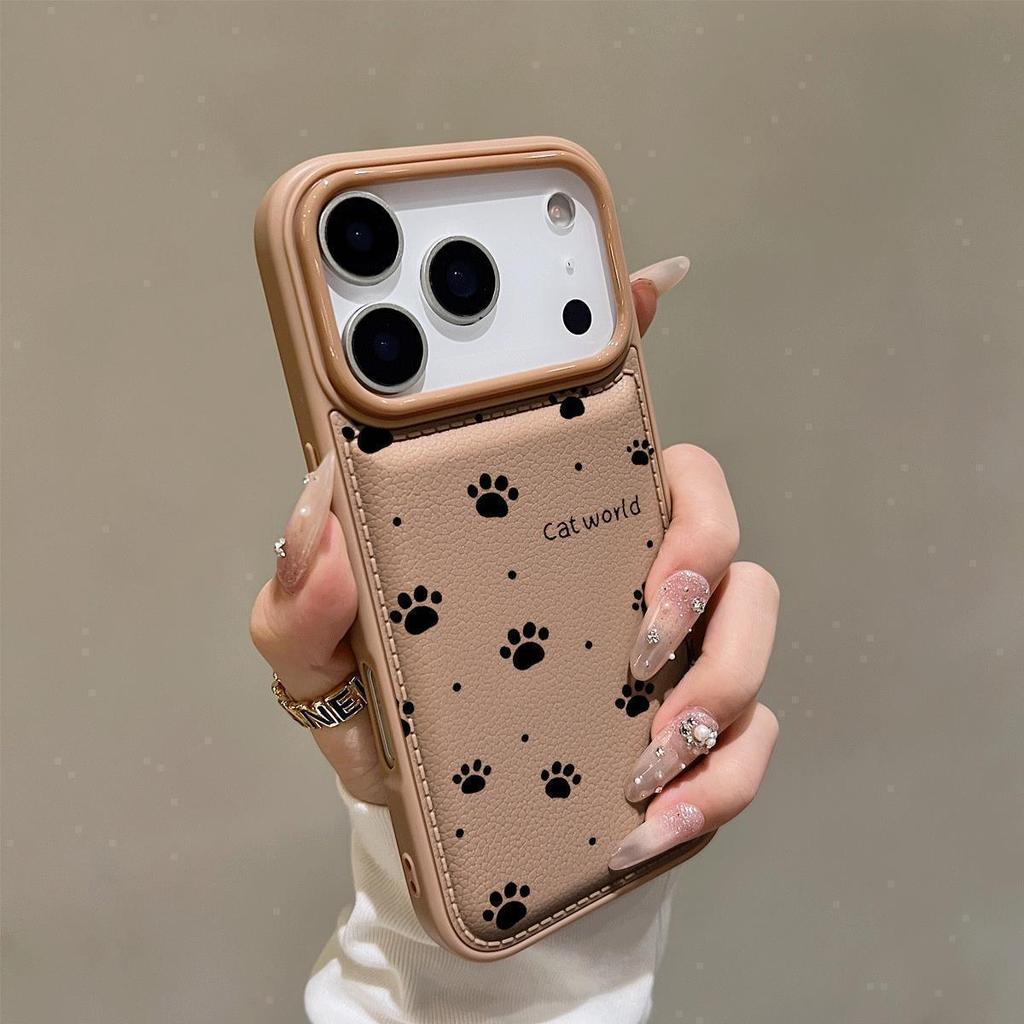 Paw print for Apple 15 mobile phone case anti-drop IPhone17PROMAX large hole 16/13 air cushion 11/12/14