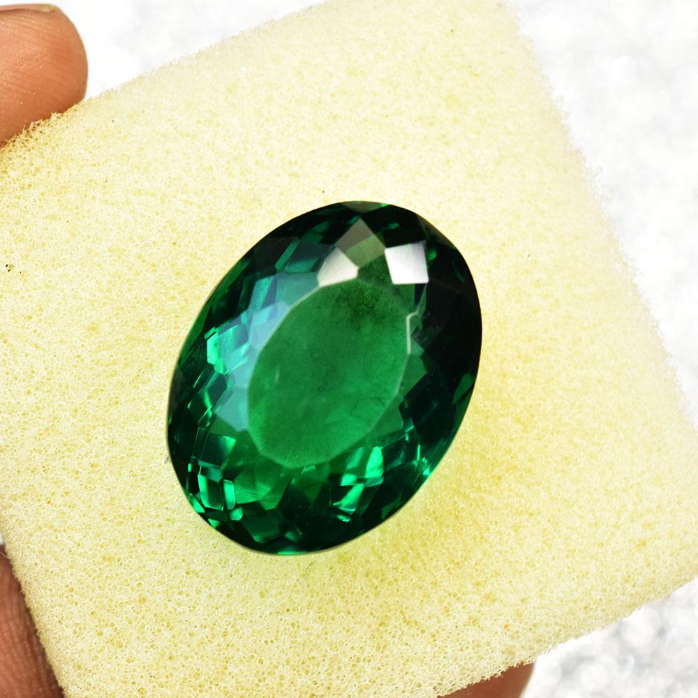 Natural Tsavorite Green Garnet 40.1 Ct Oval Cut Brazilian Gemstone