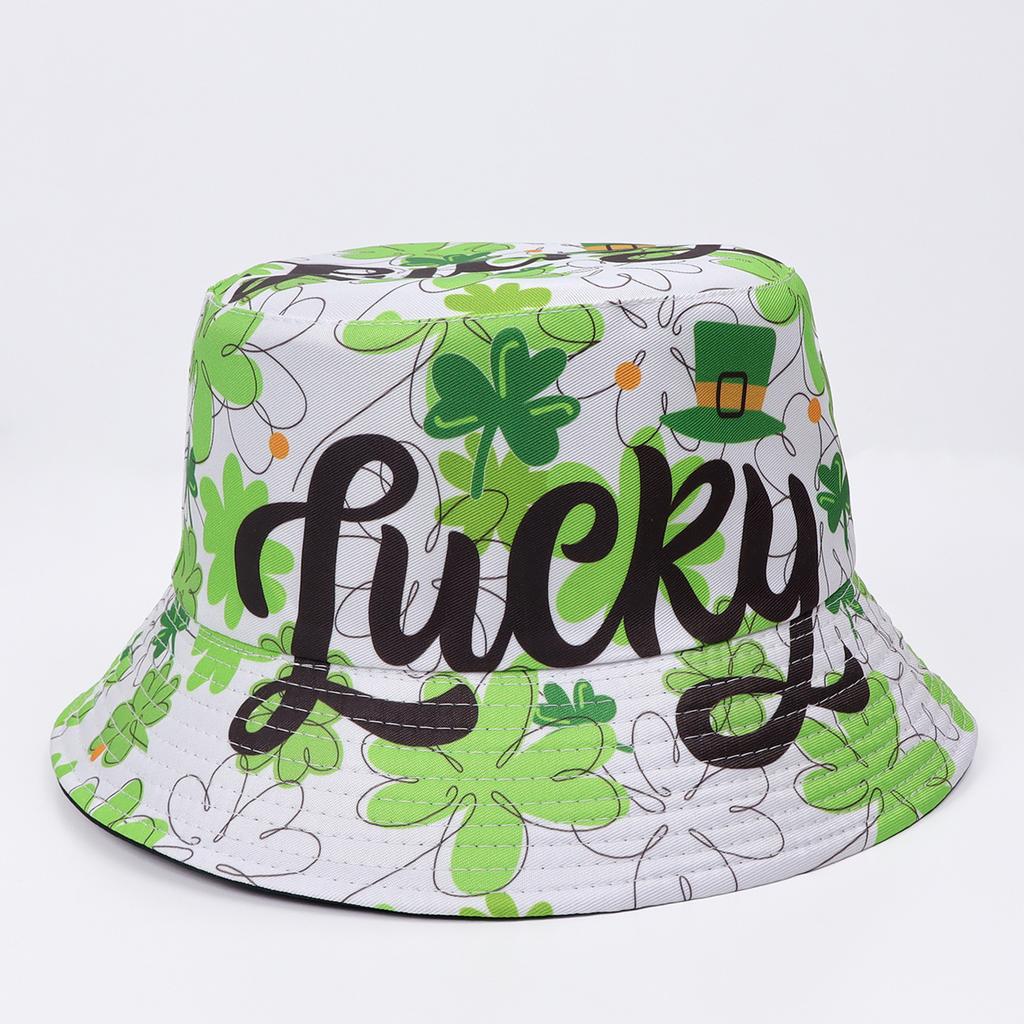 Spring and Summer New Irish Festival Shade Basin Hat Clover St. Patrick's Day Fisherman Hat