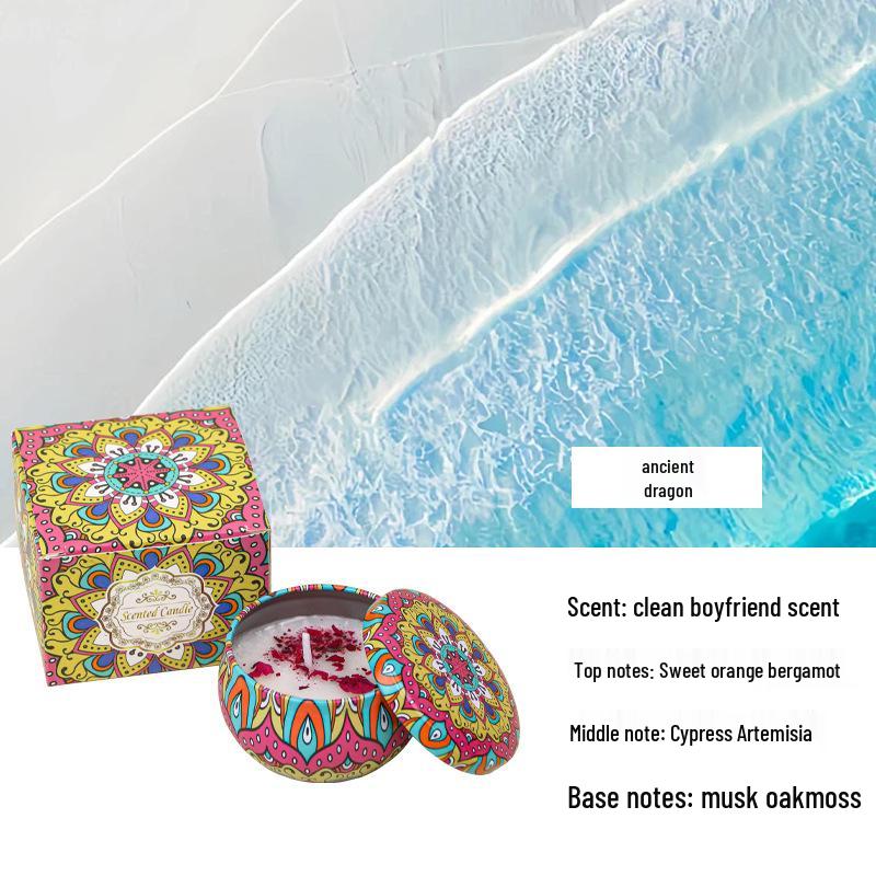 Southeast Asia Osmanthus Scented Candle Gift Set - Soy Wax Dried Flower Tin