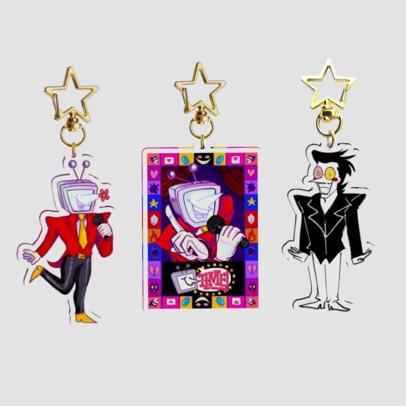 Chic Studio Unisex Acrylic Keychains For Deltarune Spamton G. Spamton Tenna Anime Peripheral Student Backpack Pendant Acrylic Key Buckle Gifts