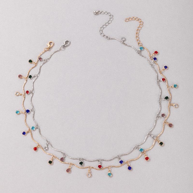 

Ветер Разноцветное Ожерелье с Бахромой из Бусин, Простое Персонализированное Ожерелье с Цветными Бриллиантами