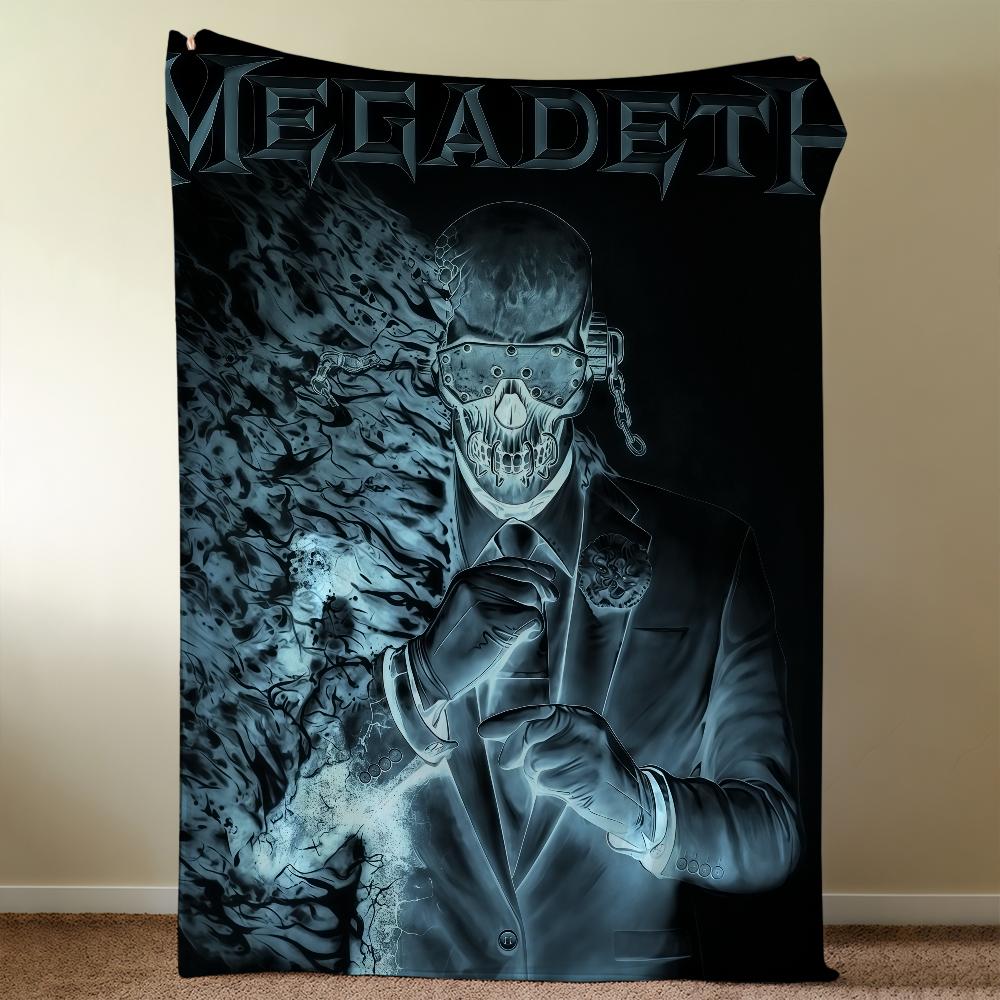 Band M-MegadethS ALBUM Blanket Throw Super Cosy Plush Living Room Sofa Couch Childish Birthday Gifts