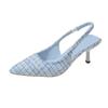 French Xiaoxiangfeng high-heeled bag-head sandals women's new summer thin-heeled pointed foot shoes