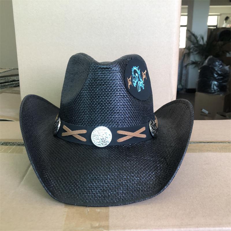 Western Cowboy Rose Red Love Accessories Thickened Summer Cowboy Hat Sun Hat 2025 New Knight Hat Cowboy Men and Women