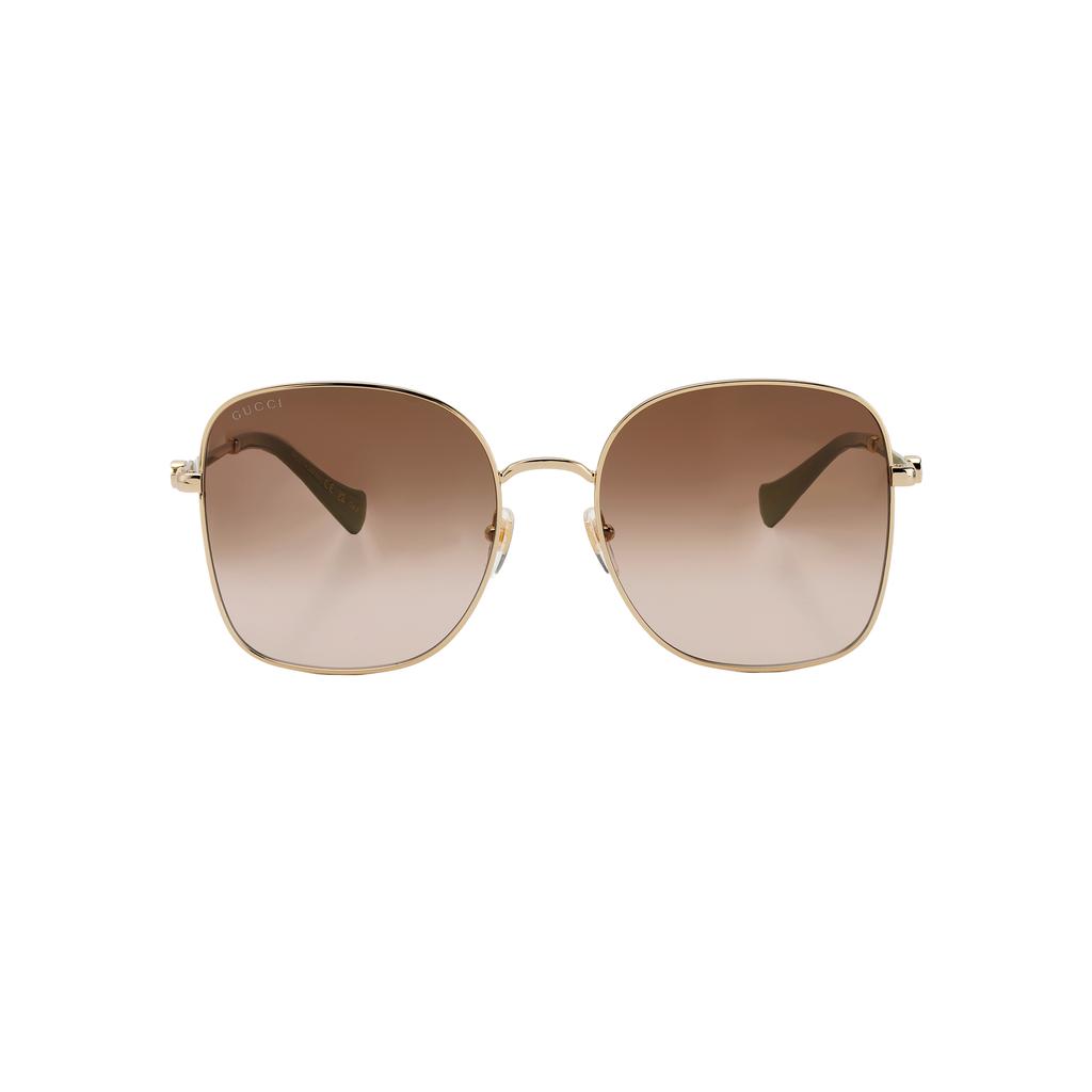GUCCI Metallic Butterfly Square-frame Sunglasses Metallic Butterfly Sunglasses Women's