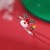 925 Silver Plated Christmas Antler Women's Open Ring - High-End Plain Band for Index Finger