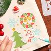 Christmas Stencils For Crafts Reusable Christmas Tree Stencil Hollow Drawing Stencils Educational Holiday Stencils Christmas