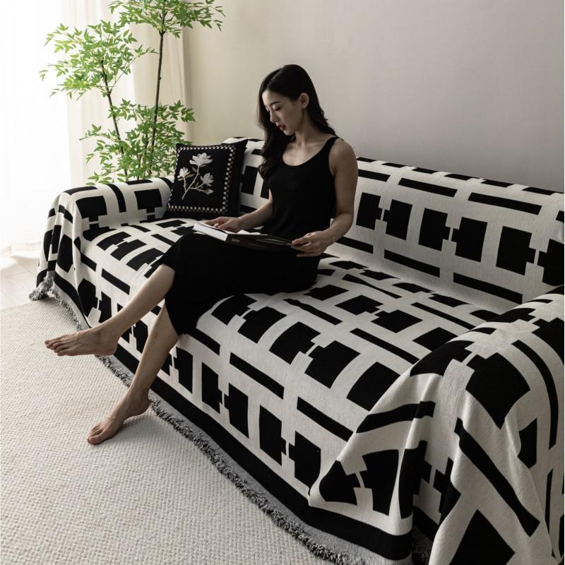 Funda Sofa Home Chenille Geometric Sofa Mat Throw Blankets All-season Camping Picnic Blanket  Sofa Cover