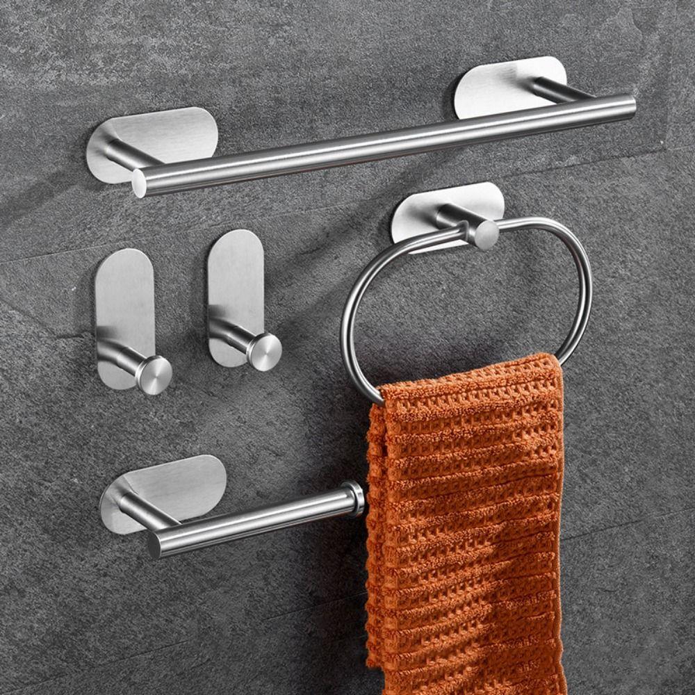 4/5Pcs Anticorrosion Bathroom Hardware Set Rustproof Towel Bar  Bathroom Accessories
