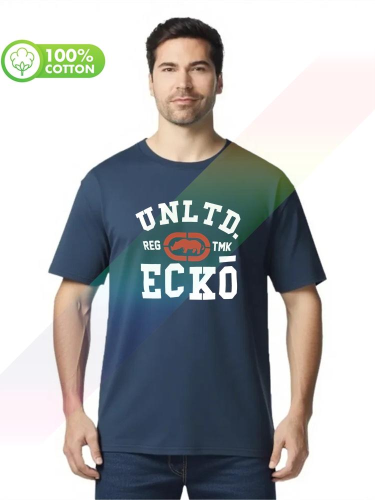 100 cotton round neck heavy weight Unisexs Tshirt EckoUnltd Unisex Cotton Spandex ONeck S3XL Tops Tees