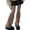 Campus Style Leg Warmers Gothic Ruffle Long Socks Leggings Gaiters Autumn Winter Flare Cuffs Ankle Heaps Socks