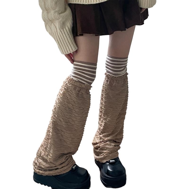 Campus Style Leg Warmers Gothic Ruffle Long Socks Leggings Gaiters Autumn Winter Flare Cuffs Ankle Heaps Socks
