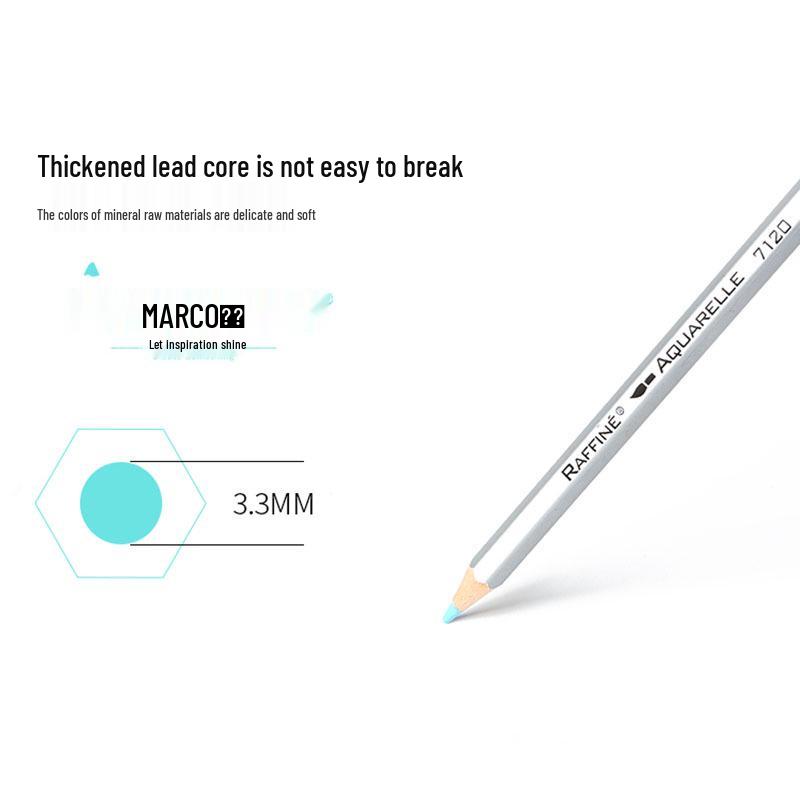 Marco 7120 Water-Soluble Colored Pencils: 48 or 72 Watercolor Options for Art and Painting.
