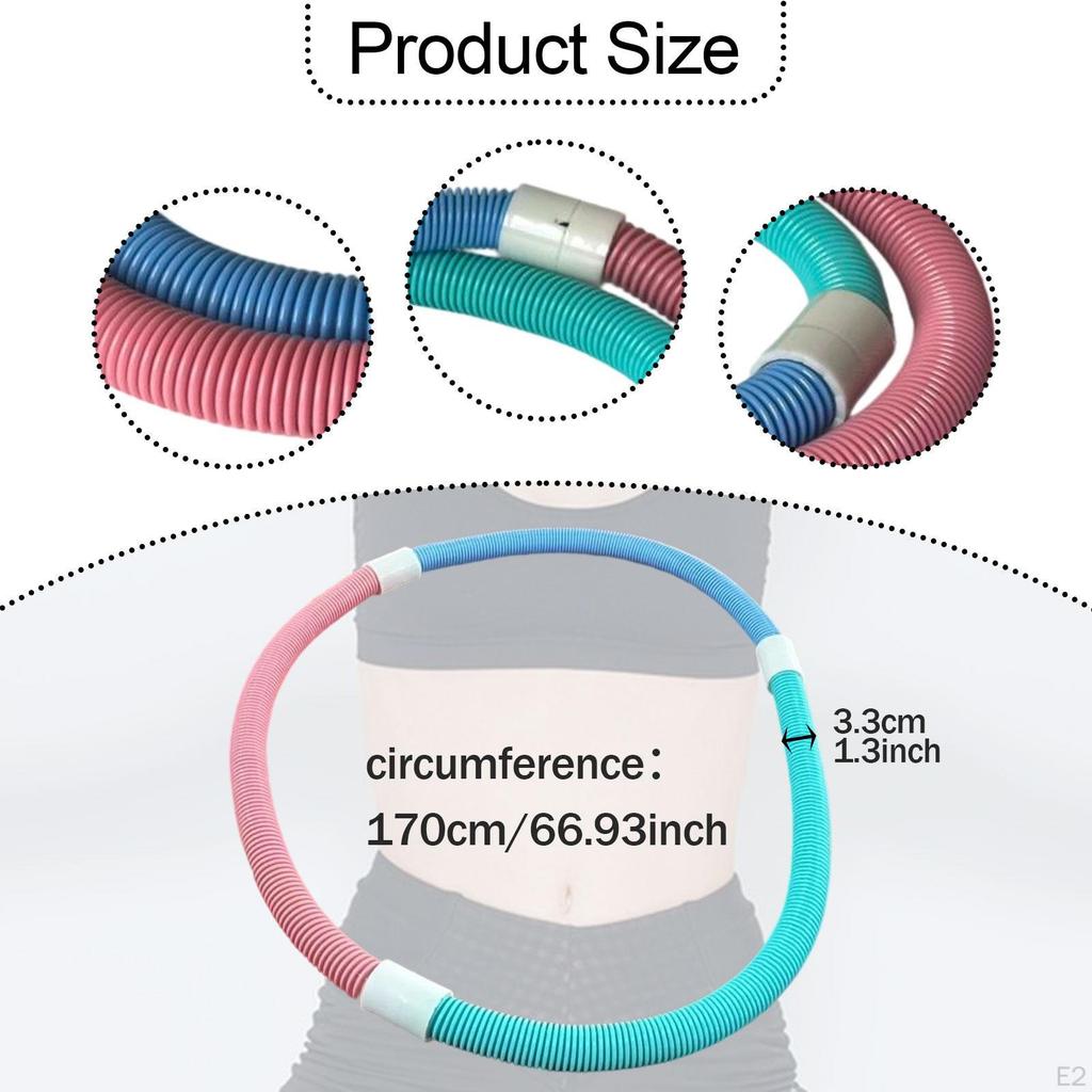 Weighted Fitness Hoop Abdomen Circles Feel The Comfort Training Foldable Sports Workout